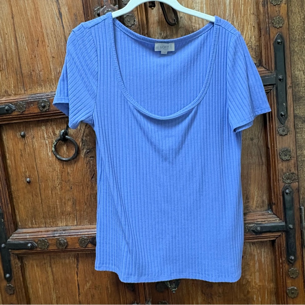 Loft ribbed s/s tee L GUC
